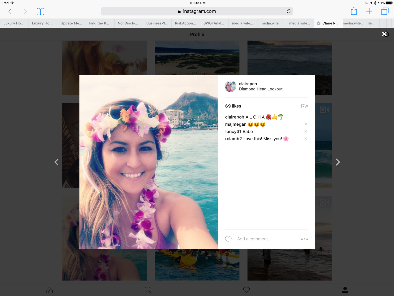 Claire from Honolulu, Hawaii, United States